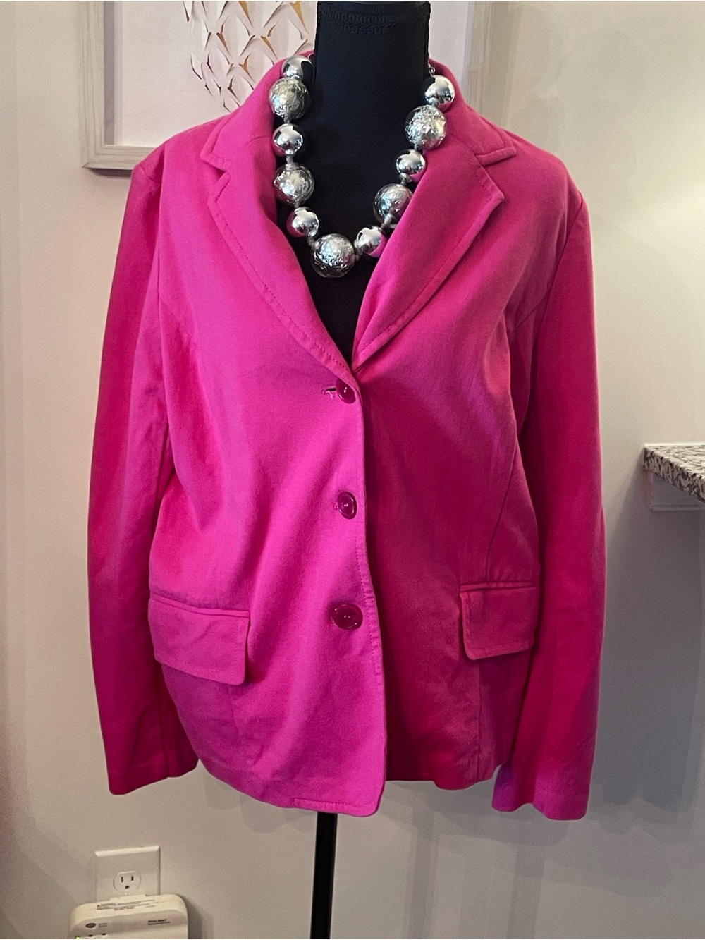 Talbots Bright Fuchsia Tailored Blazer XL